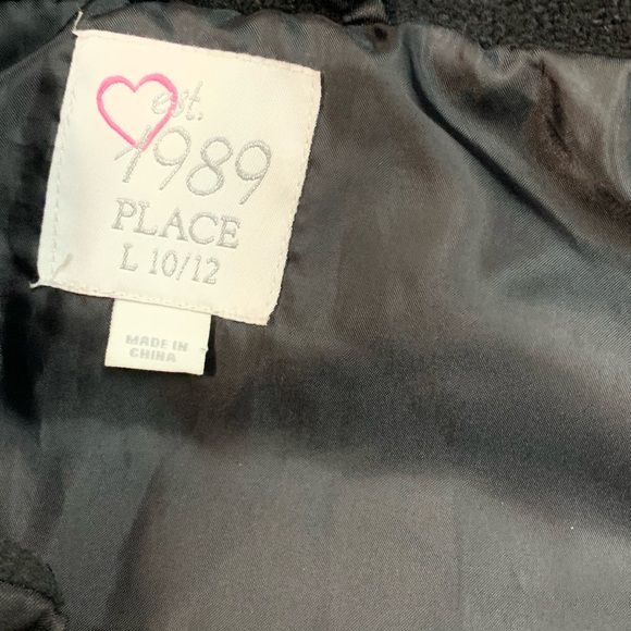 Girls 10/12 sequin childrens place black puff vest - Picture 6 of 8